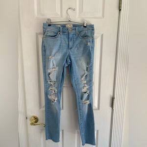 Universal Thread Mid Rise Ripped Skinny Jeans